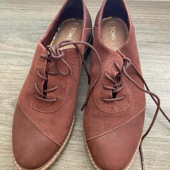 Toms Ainsley woman’s leather oxfords 8.5 - Picture 4 of 5